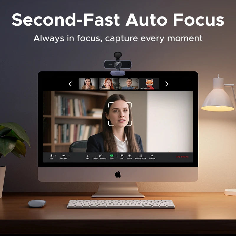 Webcam 4K FHD 1080P de 8MP para PC