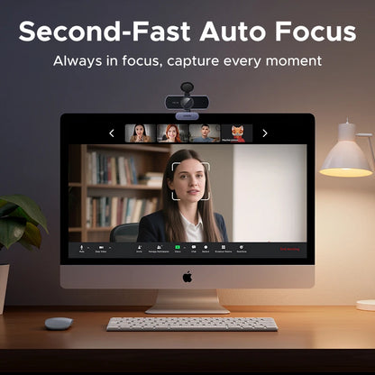 Webcam 4K FHD 1080P de 8MP para PC