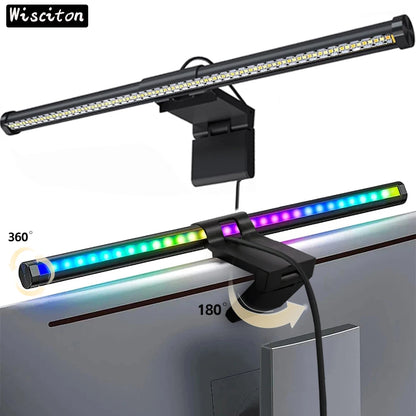 Luminária LED RGB para Monitor 44cm – Iluminação Confortável para Estudo, Trabalho e Games