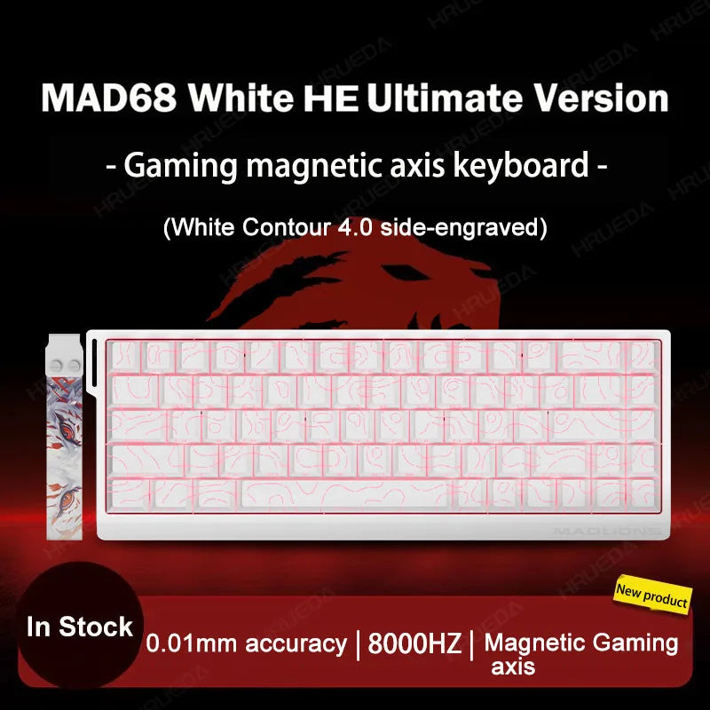 Teclado Gamer MADLIONS MAD 60/68HE – Switch Magnético, 8K Hz, Hot Swap e Ultra Responsivo