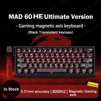 Teclado Gamer MADLIONS MAD 60/68HE – Switch Magnético, 8K Hz, Hot Swap e Ultra Responsivo
