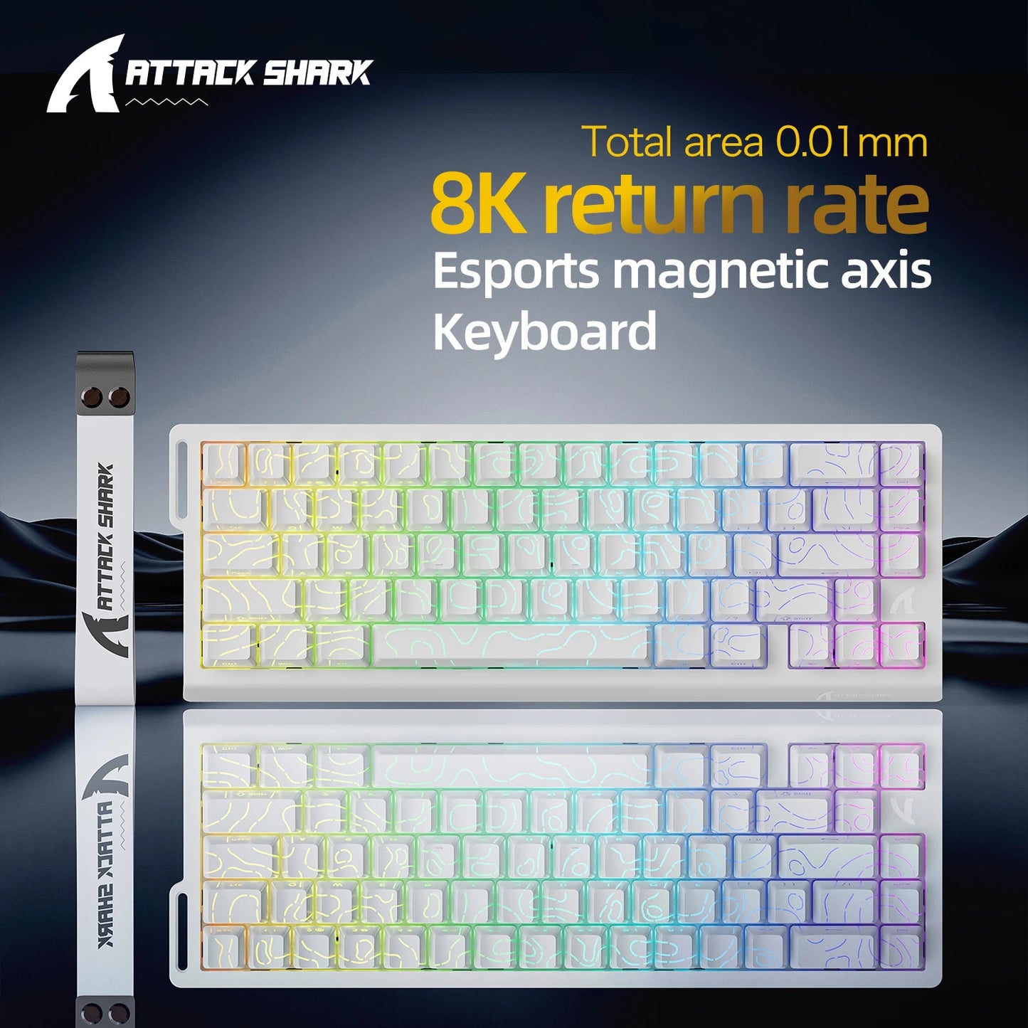 Teclado Gamer Attack Shark X68HE – Switch Magnético com Rapid Trigger e Alta Performance