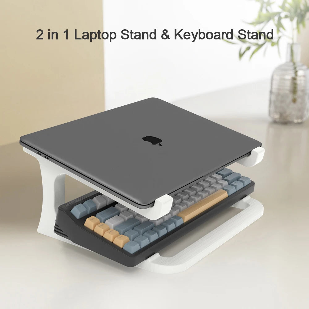 Suporte ergonômico para laptop com suporte para teclado